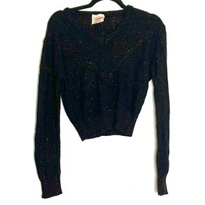 Vintage 70s Currants by Jeri-Jo‎ Glitter Lurex Sweater Medium